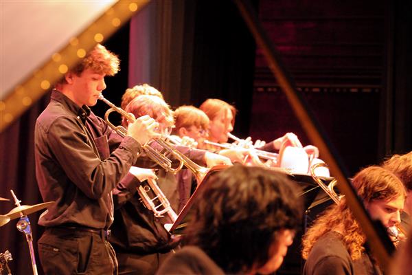 Students performing at the 2023-2024 All County Jazz Concert